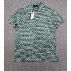 Polo Golf Ralph Lauren Polo Shirt Men M Green Pattern Cotton NWT $98.50